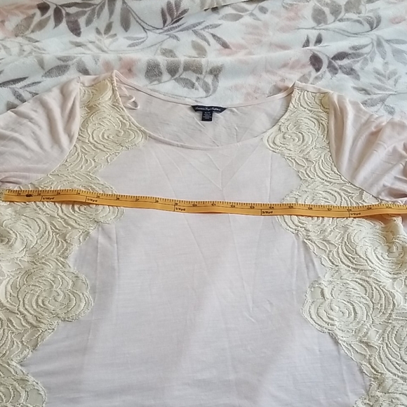 NWOT 3/4 Sleeve AEO Blouse with Lace Detail - Picture 5 of 5
